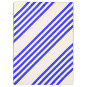 Elektrisch blauw en beige vijf strips klembord (Achterkant)