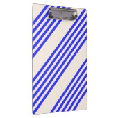 Elektrisch blauw en beige vijf strips klembord (Rechts)