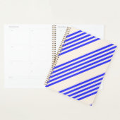 Elektrisch blauw en beige vijf strips planner (Display)