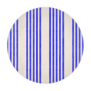 Elektrisch blauw en beige vijf strips snijplank