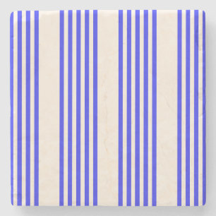Elektrisch blauw en beige vijf strips stenen onderzetter