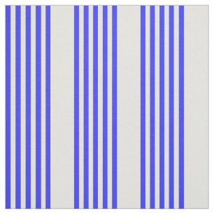 Elektrisch blauw en beige vijf strips stof