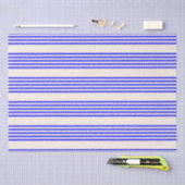 Elektrisch blauw en beige vijf strips tissuepapier (Craft)