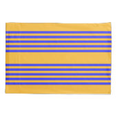 Elektrisch blauw en geel vijf strepen patroon kussensloop (Achterkant)