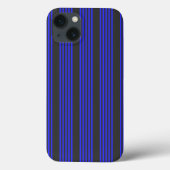 Elektrisch blauw en houtskool met vijf strippen Case-Mate iPhone case (Achterkant)