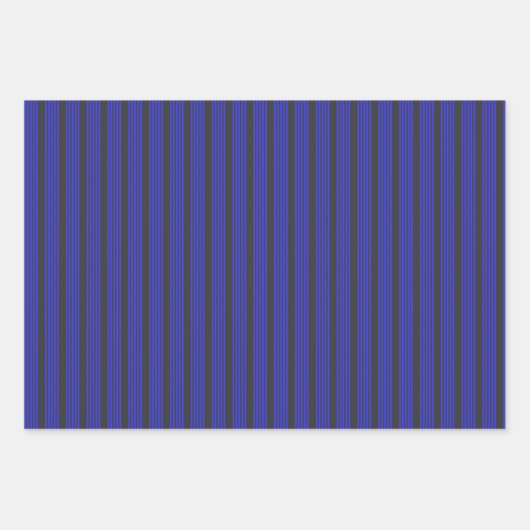 Elektrisch blauw en houtskool met vijf strippen inpakpapier vel (Voorkant 3)