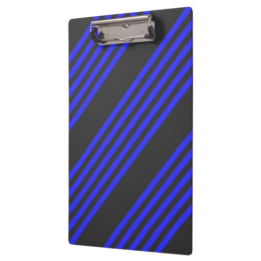 Elektrisch blauw en houtskool met vijf strippen klembord (Links)