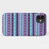 Elektrisch blauw en paars geometrisch patroon Case-Mate iPhone case (Achterkant (horizontaal))