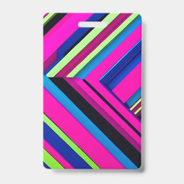 Elektrisch blauw en roze badge