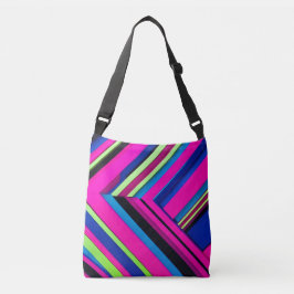 Elektrisch blauw en roze crossbody tas