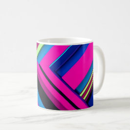 Elektrisch blauw en roze koffiemok