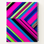 Elektrisch blauw en roze notitieboek (Achterkant)