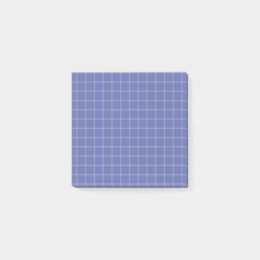 Elektrisch Blauw Geruit Patroon Bold Grid Ontwerp Post-it® Notes (Voorkant)