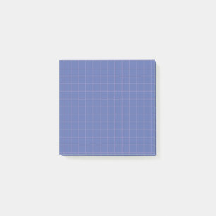 Elektrisch Blauw Geruit Patroon Bold Grid Ontwerp Post-it® Notes