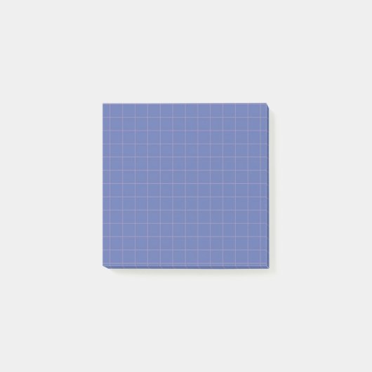Elektrisch Blauw Geruit Patroon Bold Grid Ontwerp Post-it® Notes (Voorkant)