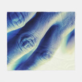 Elektrisch blauw handje fleece deken (Voorkant (Horizontaal))