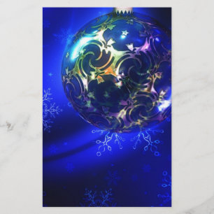 Elektrisch blauw kerstblauw ontwerp, geschikt voor briefpapier