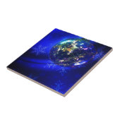 Elektrisch blauw kerstblauw ontwerp, geschikt voor tegeltje (Zijkant)