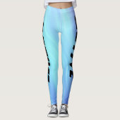 Elektrisch Blauw Kleur Actieve Sport Leggings (Voorkant)