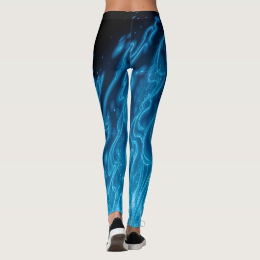 Elektrisch blauw leggings (Achterkant)