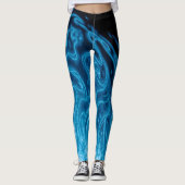 Elektrisch blauw leggings (Voorkant)