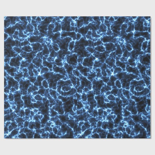 Elektrisch blauw lichtontwerp cadeaupapier (Vlak)