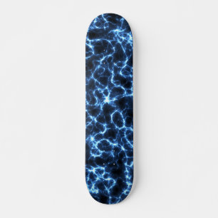 Elektrisch blauw lichtontwerp skateboard