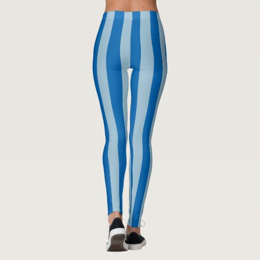 Elektrisch blauw limonade en verticale waterstraal leggings (Achterkant)