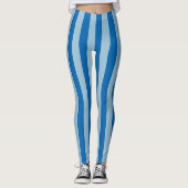 Elektrisch blauw limonade en verticale waterstraal leggings (Voorkant)