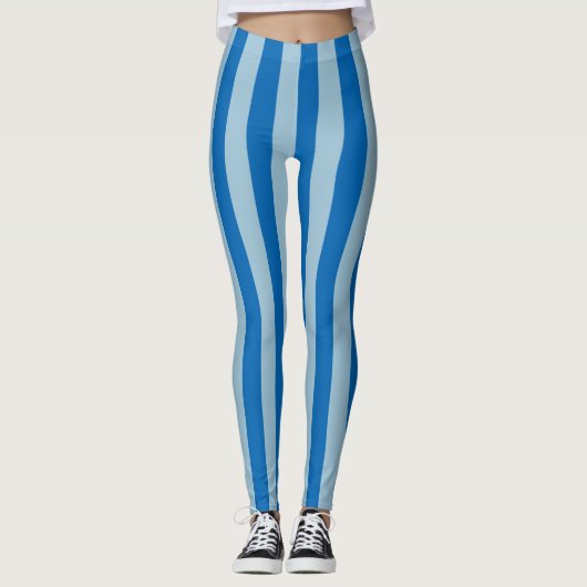 Elektrisch blauw limonade en verticale waterstraal leggings (Voorkant)