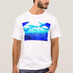 Elektrisch blauw mannen T-shirt