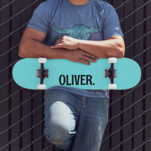 Elektrisch Blauw Moderne Naam Klassiek Trendy Persoonlijk Skateboard