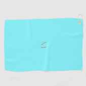 elektrisch blauw - monogram toevoegen golfhanddoek (Horizontaal)