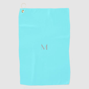 elektrisch blauw - monogram toevoegen golfhanddoek