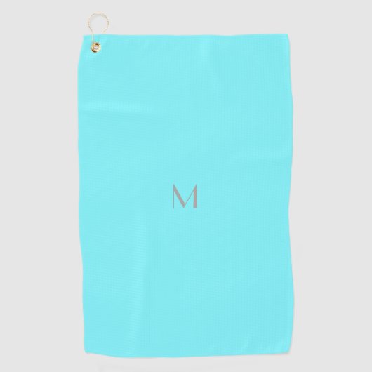 elektrisch blauw - monogram toevoegen golfhanddoek (Voorkant)