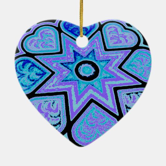 Elektrisch blauw Ornament (Achterkant)