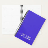 Elektrisch Blauw Overlappende Tekst Split Jaar Wek Planner (Display)