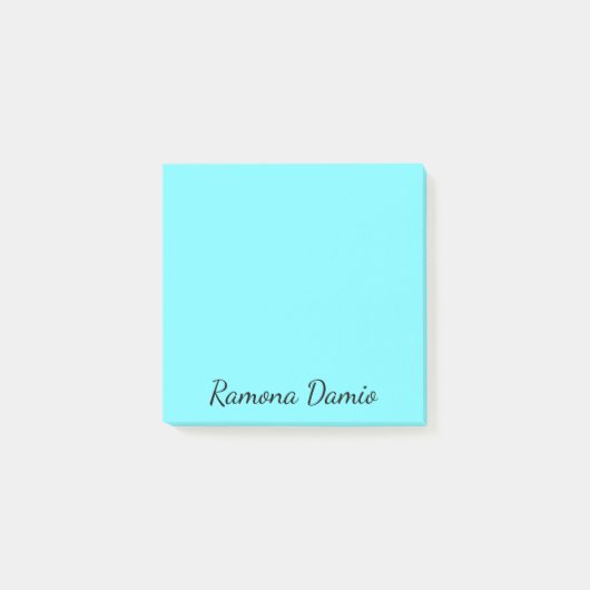 Elektrisch Blauw Professioneel Minimalistisch Zwar Post-it® Notes (Voorkant)