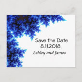 Elektrisch blauw sparen de Datum Aankondigingskaart (Voorkant)