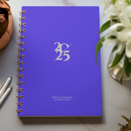 Elektrisch Blauw Split Jaar Spiraal Wekelijks Planner