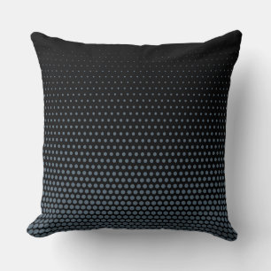 Elektrisch blauw Stippen Modern Black Kussen