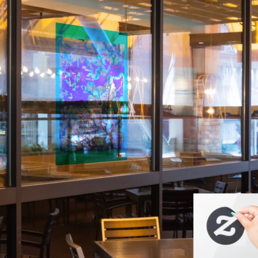 Elektrisch blauw vensterdecimaal raamsticker (Restaurant Raam)