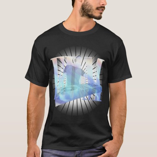 ELEKTRISCH BLAUWE EDM T-SHIRT (Voorkant)