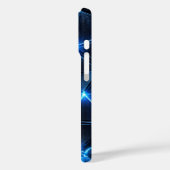 Elektrisch Blauwe Geometrische Energiegrid Hoesje (Achterkant / Links)