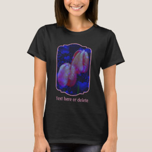 Elektrisch Blauwe Harten En Roze Tulpen Persoonlij T-shirt