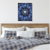Elektrisch Blauwe Plasma Fractale Kunst Canvas Afdruk (Insitu (Slaapkamer))