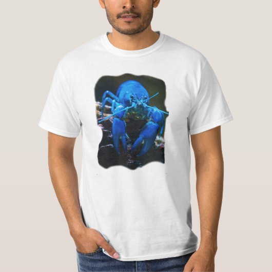 Elektrisch blauwe rivierkreeft t-shirt (Voorkant)