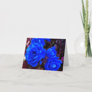 Elektrisch blauwe Rozen Kaart
