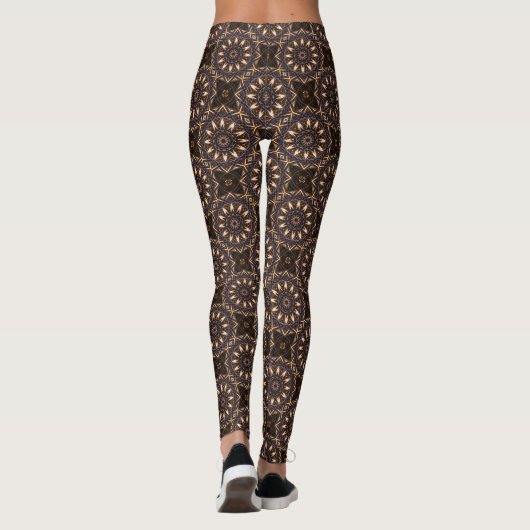 Elektrisch Blauwe Sterren Leggings (Achterkant)