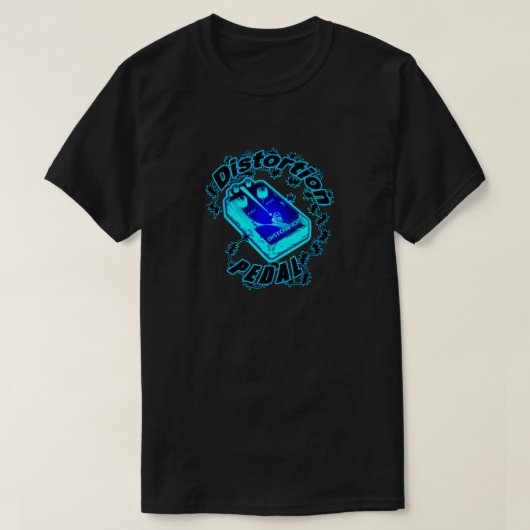Elektrisch blauwe vervorming t-shirt (Design voorkant)